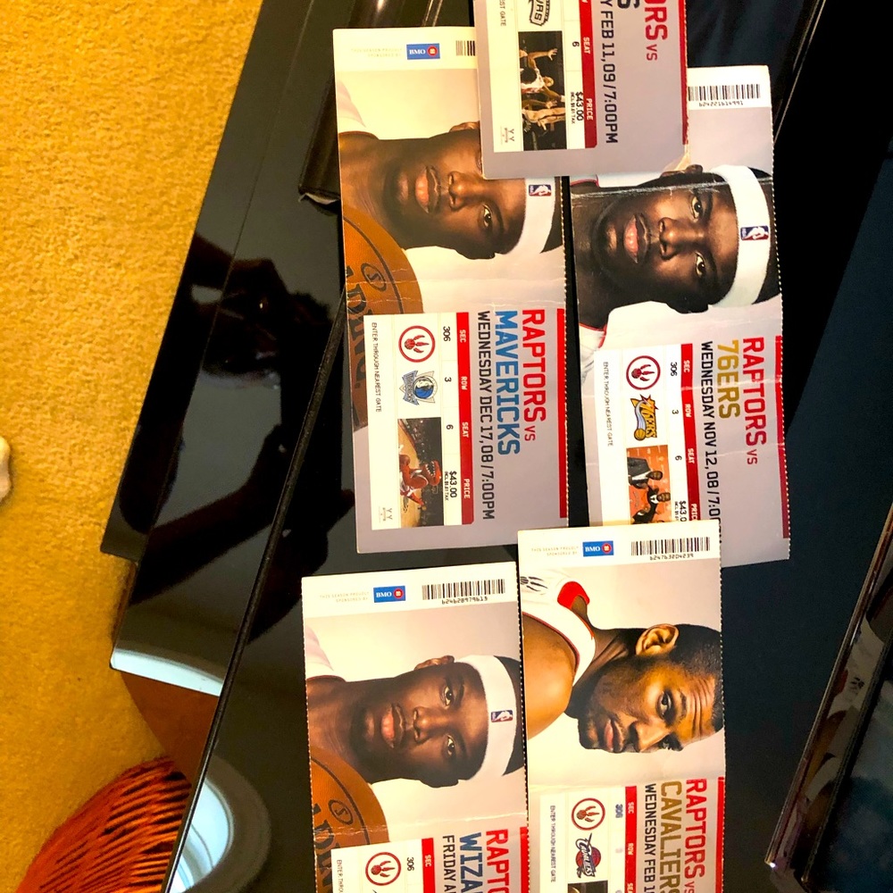 Vintage Raptors Ticket Stubs circa 08-09 !!